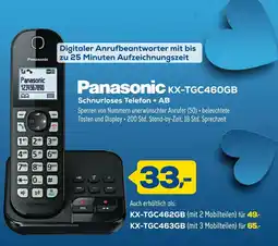 Euronics Panasonic KX-TGC460GB Schnurloses Telefon + AB Angebot