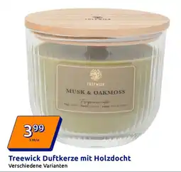 Action Treewick Duftkerze mit Holzdocht Angebot
