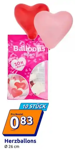 Action Herzballons Ø 26 cm Angebot