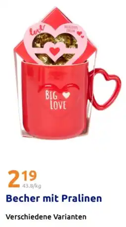 Action Becher mit Pralinen Angebot