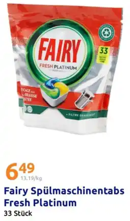 Action Fairy Spülmaschinentabs Fresh Platinum Angebot