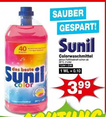 Krümet Sonderposten Sunil Colorwaschmittel 2L Angebot