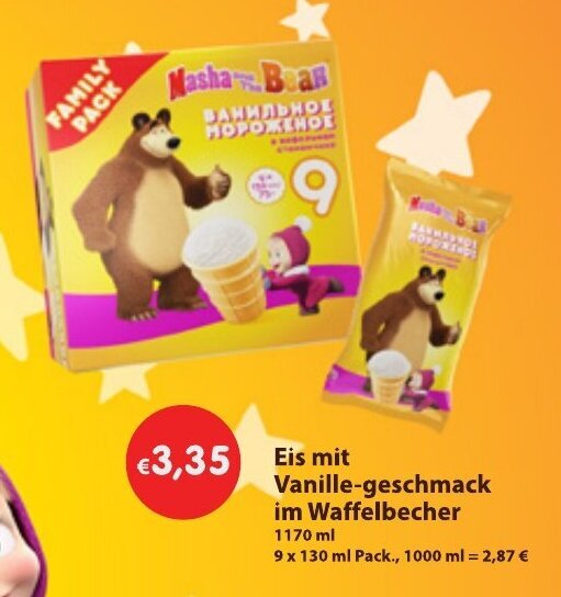 Masha and The Bear Eis 9*130ml