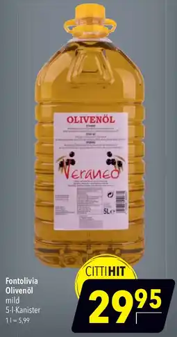 CITTI Markt Fontolivia Olivenöl mild Angebot