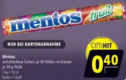 CITTI Markt Mentos Angebot