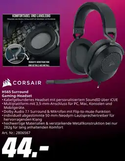 MediaMarkt CORSAIR HS65 Surround Gaming-Headset Angebot