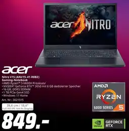 MediaMarkt acer Nitro V15 (ANV15-41-R8BZ) Gaming-Notebook Angebot