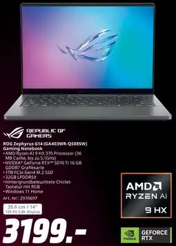 MediaMarkt ROG Zephyrus G14 (GA403WR-QS085W) Gaming Notebook Angebot