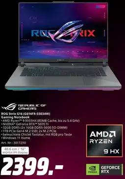 MediaMarkt ROG Strix G16 (G614FR-S5034W) Gaming Notebook Angebot