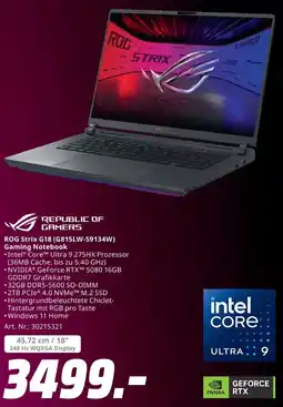 MediaMarkt ROG Strix G18 (G815LW-S9134W) Gaming Notebook Angebot