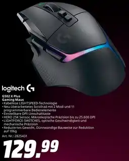 MediaMarkt logitech G502 X Plus Gaming Maus Angebot