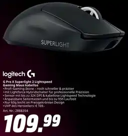 MediaMarkt logitech G Pro X Superlight 2 Lightspeed Gaming Maus kabellos Angebot