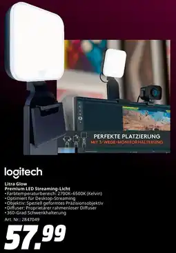MediaMarkt logitech Litra Glow Premium LED Streaming-Licht Angebot
