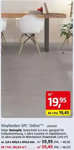 Bauhaus Vinylboden SPC Udine Angebot