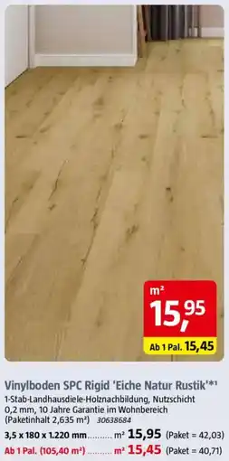 Bauhaus Vinylboden SPC Rigid 'Eiche Natur Rustik' Angebot