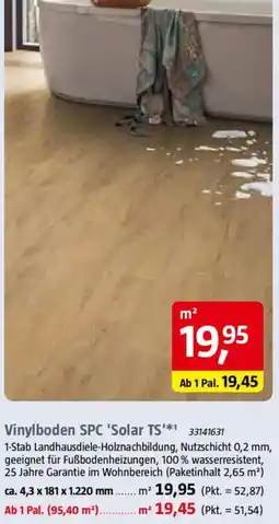 Bauhaus Vinylboden SPC 'Solar TS' Angebot