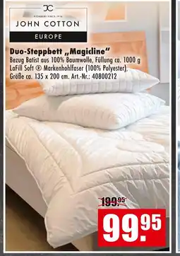 Möbel Mahler John cotton duo-steppbett 'magicline' Angebot