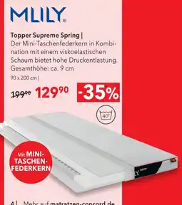 Matratzen Concord Mlily topper supreme spring Angebot