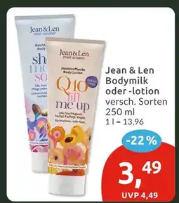 Budni Jean & len bodymilk Angebot