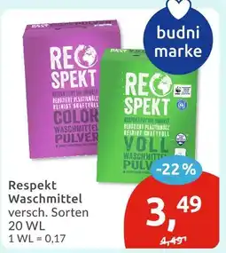 Budni Respekt waschmittel pulver color Angebot