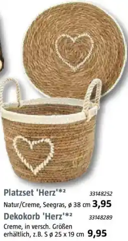 Bauhaus Platzset 'Herz' Angebot