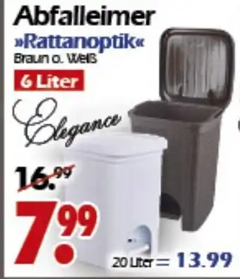 Wreesmann Abfalleimmer Rattanoptic 6L Angebot