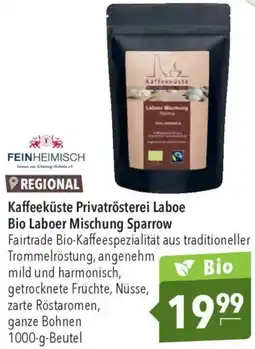 CITTI Markt FEINHEIMISCH Kaffeeküste Privatrösterei Laboe Bio Laboer Mischung Sparrow Angebot