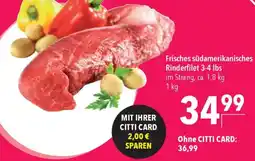 CITTI Markt Frisches südamerikanisches Rinderfilet 3-4 lbs Angebot