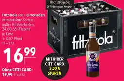 CITTI Markt Fritz-Kola oder -Limonaden Angebot