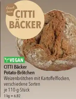 CITTI Markt CITTI Bäcker Potato-Brötchen Angebot