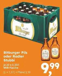 Globus Baumarkt Bitburger Pils oder Radler Stubbi Angebot