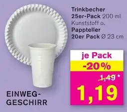 KODi EINWEG- GESCHIRR Angebot