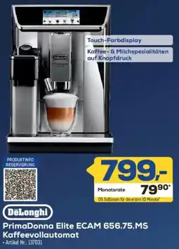 Euronics Berlet DeLonghi PrimaDonna Elite ECAM 656.75.MS Kaffeevollautomat Angebot