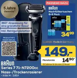 Euronics Berlet BRAUN Series 7 71-N7200cc Nass-/Trockenrasierer Angebot