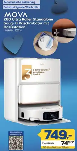 Euronics Berlet MOVA Z60 Ultra Roller Standalone Saug- & Wischroboter mit Basisstation Angebot