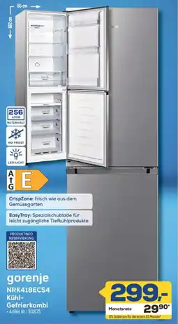 Euronics Berlet gorenje NRK418ECS4 Kühl Gefrierkombi Angebot