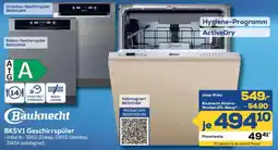 Euronics Berlet Bauknecht BKSV1 Geschirrspüler Angebot