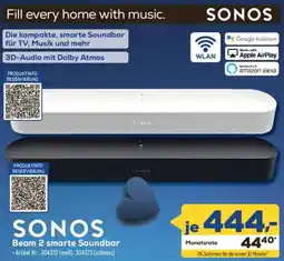 Euronics Berlet SONOS Beam 2 smarte Soundbar Angebot