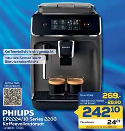 Euronics Berlet PHILIPS EP2224/10 Series 2200 Kaffeevollautomat Angebot