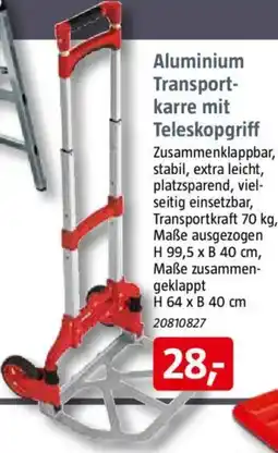 Bauhaus Aluminium Transportkarre mit Teleskopgriff Angebot