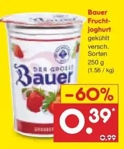 Netto Marken-Discount Bauer Fruchtjoghurt Angebot