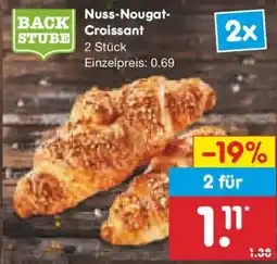 Netto Marken-Discount BACK STUBE Nuss-Nougat- Croissant Angebot