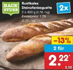 Netto Marken-Discount BACK STUBE Steinofenbaguette Angebot