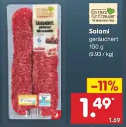 Netto Marken-Discount Salami geräuchert Angebot
