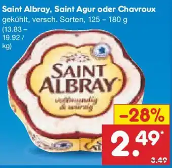 Netto Marken-Discount Saint Albray, Saint Agur oder Chavroux Angebot