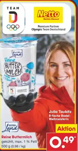 Netto Marken-Discount GUTES Land Reine Buttermilch Angebot
