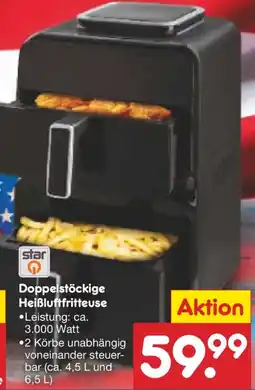 Netto Marken-Discount star Doppelstöckige Heißluftfritteuse Angebot