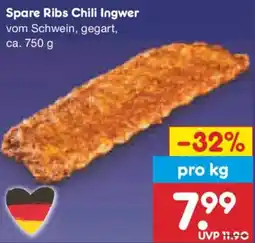 Netto Marken-Discount Spare Ribs Chili Ingwer Angebot