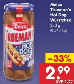 Netto Marken-Discount Meica Trueman's Hot Dog Würstchen Angebot