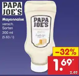 Netto Marken-Discount PAPA JOE'S Mayonnaise Angebot